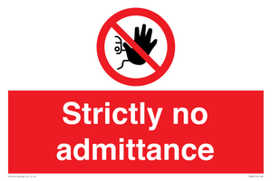 strictly no admittance